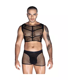 Leaf Top and Boxer Body Stocking