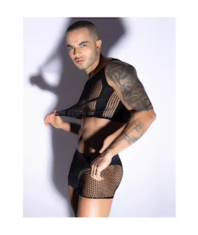 Leaf Top And Boxer Body Stocking