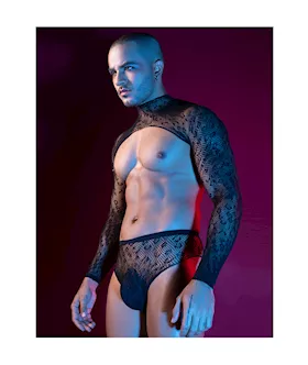 Leopard Top And Underwear Body Stocking