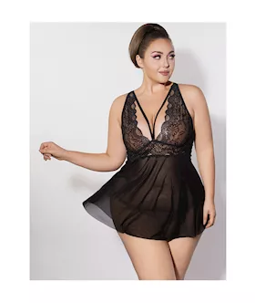 Queen Size Flowery Babydoll