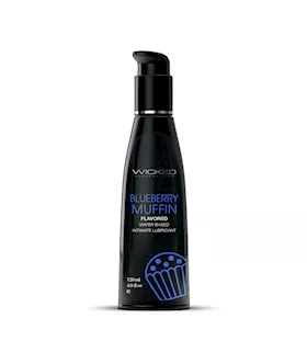 Wicked Aqua Blueberry Muffin Flavoured Water Based Lubricant 120ml