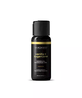 Wicked Sensual Massage Oil Vanilla  Sugarcane Vanilla and Sugarcane Scented Massage Oil Tube