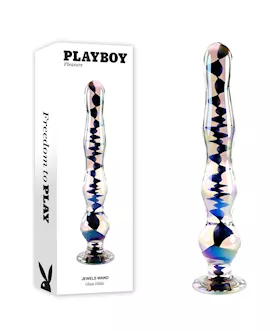 Playboy Pleasure Jewels Wand Glass Dildo