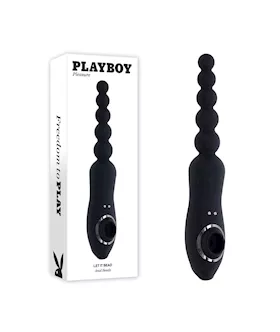 Playboy Pleasure Let It Bead Vibrating Anal Beads with Clitoral Suction