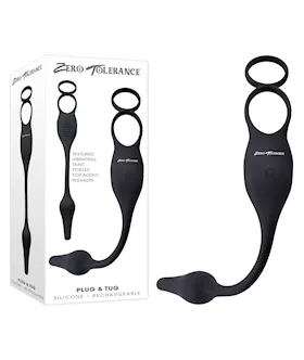 Zero Tolerance Plug  Tug Vibrating Cock Ring with Anal Plug