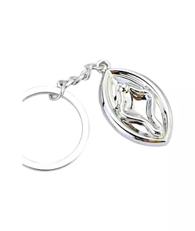 Metal Vulva Keychain