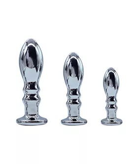 Flanged Gem Anal Plug Set