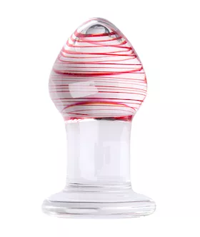 Lucent Swirl Starter Glass Butt Plug
