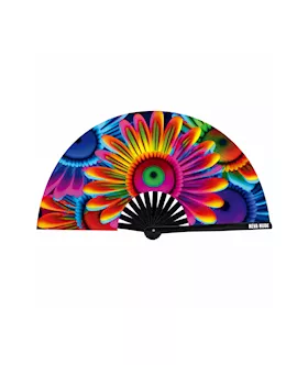 Neon Carnival Daisy BlacklightFoldingFan