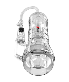 PDX Elite ViewTube Vac XXL Pump SeeThru EZGrip Pump Stroker