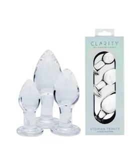Clarity Glass Utopian Trinity Dildo