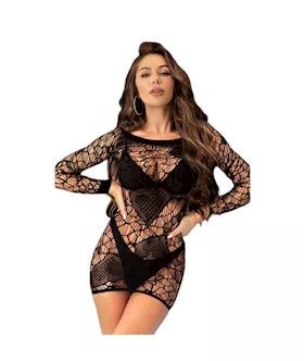 Lapdance Long Sleeve Mini Dress OS