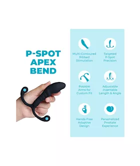 P-spot Apex Bend Hands-free Ridged Silicone Prostate Massager