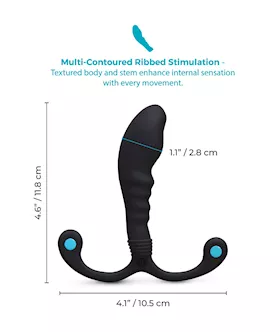 P-spot Apex Bend Hands-free Ridged Silicone Prostate Massager