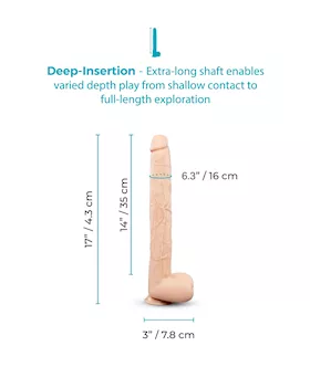 Bone Deep Insert Realistic Dildo 17 Inch