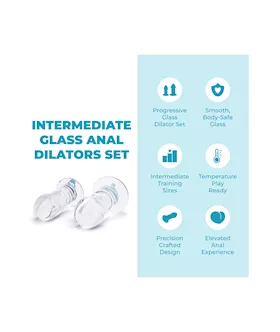 B-vibe Intermediate Glass Anal Dilator Set
