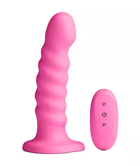Colours Ribbed 6 Vibrating Dildo