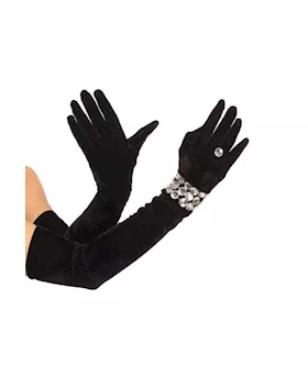 Strch Velvet Opera Gloves Diam Trim