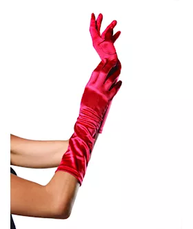 Bq Satin Elbow Length Gloves