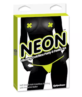 Neon Vibr Panty & Pasty Set