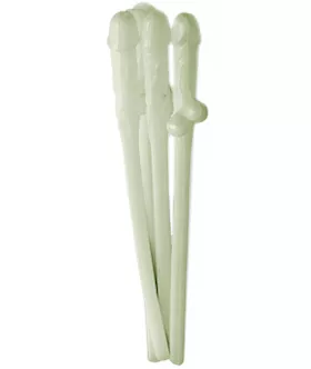 Glowing Pecker Straw 1pc