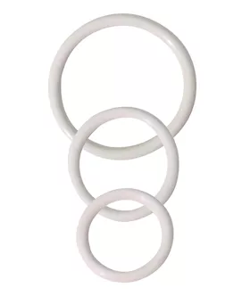 3 Rubber Ring Set White