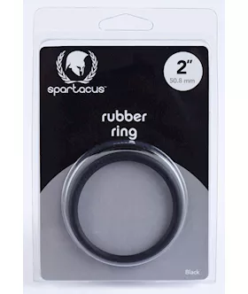 2 Rubber Cock Ring Black