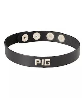 Leather Collar Pig