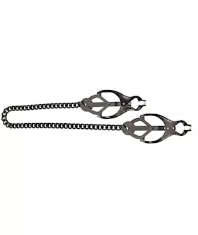 Black Butterfly Clamp With Link Chain