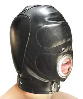 Leather Padded Hood With Mouth Hole Small Medium
