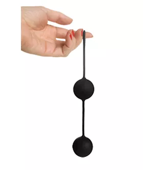 Twin Silicone Benwa Beads Black