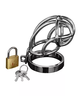 Captus Stainless Steel Locking Chastity Cage