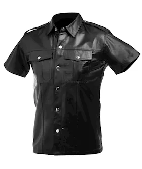 Lambskin Leather Police Shirt Medium