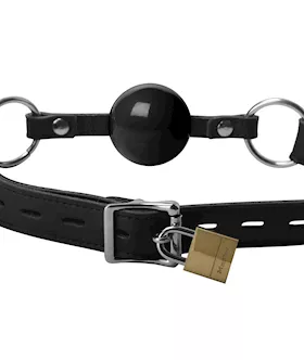 Classic Locking Silicone Ball Gag Black