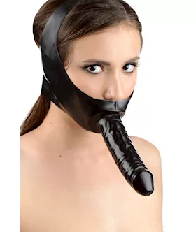 Latex Face Fucker Strap On Mask