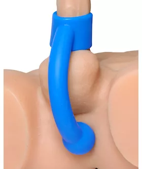 Silicone Shaft Ring With Flexible Beaded Anal Arm