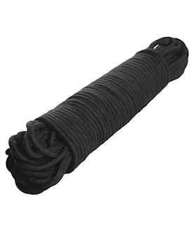 96 Foot Cotton Bondage Rope Black