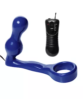 The Spire Quattro Vibrating Cock Ring With Anal Plug