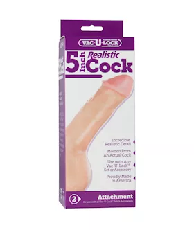 5 Inch Realistic Cock Vac U Lock