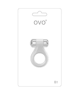 Ovo B1 White Chrome Cock Ring