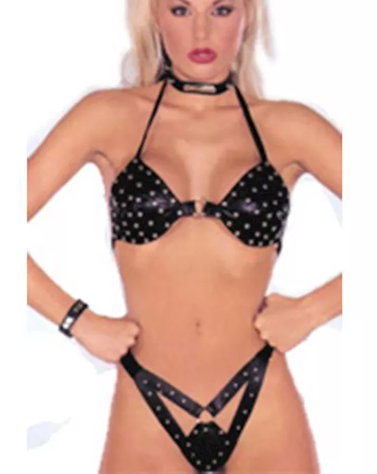 Black Studded Bikini