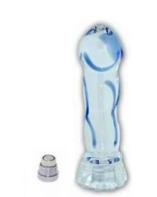 disco vibe glass dildo buttplug