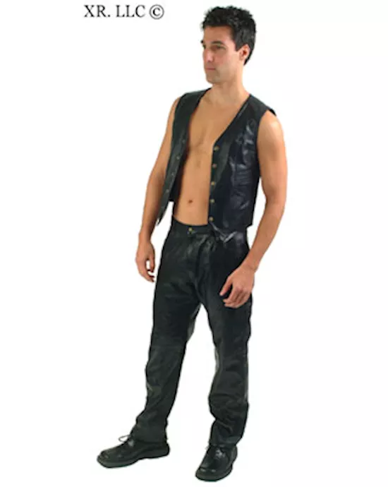 Mens Leather Vest