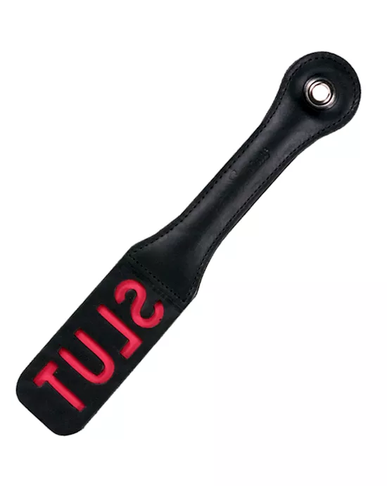Leather 12 Inch Imprinted Slapper SLUT