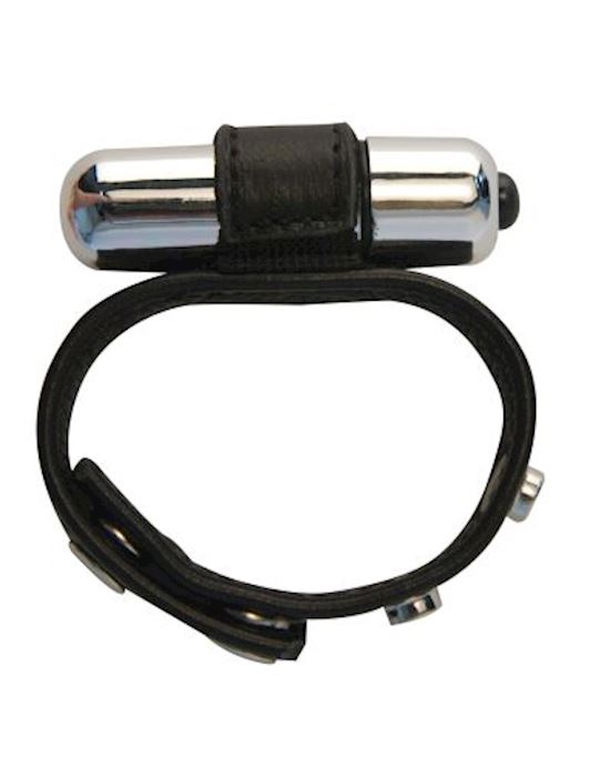 Vibrating Leather Cockring