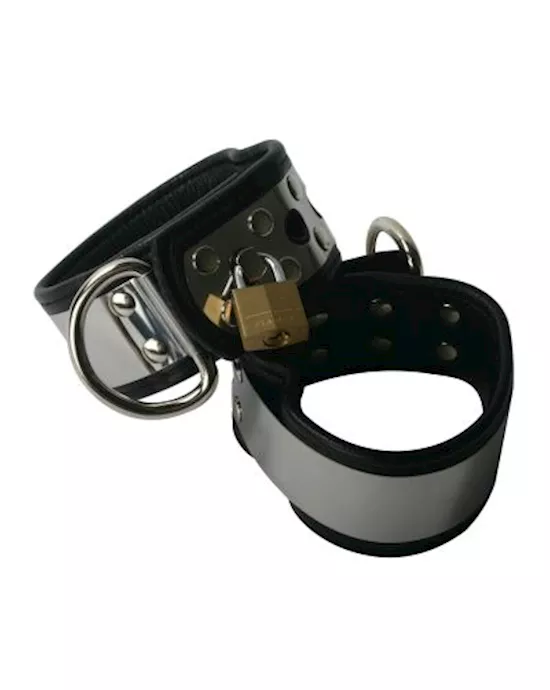 Lined Metal Band Cuffs