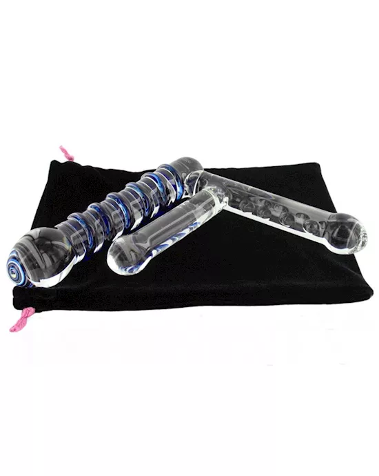 Double Penetration Glass Dildo