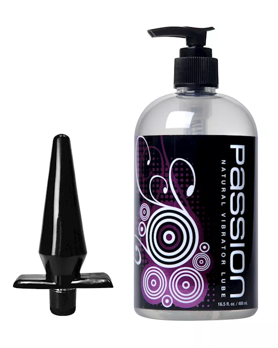 Vibrating Anal Plug with 16 oz Passion Lube