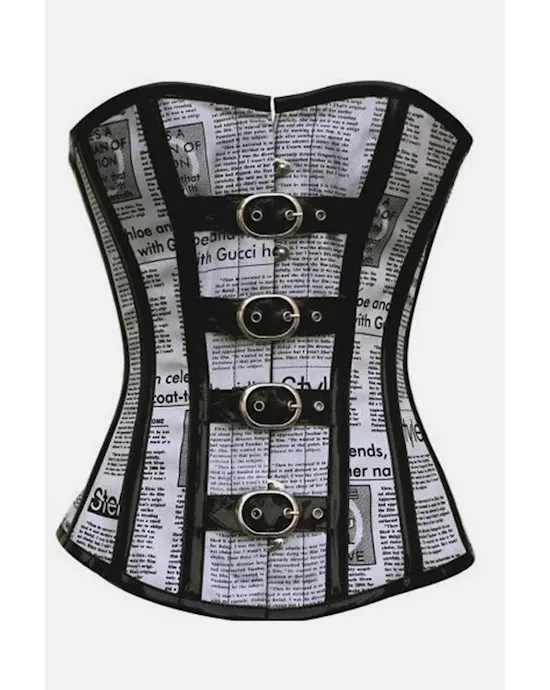 fashion magazine print overbust corset