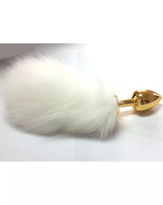 Rabbit Tail Butt Plug Gold